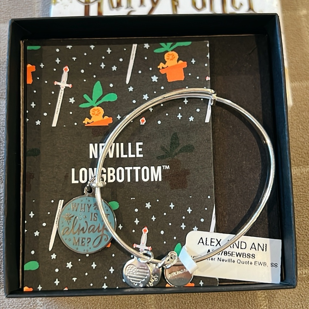 Alex and Ani Harry Potter™ Neville 'Why Is It Always Me?' Charm Bangle Bracelet - Picture 3 of 6